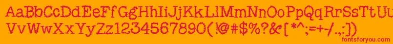 MixSquiggle Font – Red Fonts on Orange Background