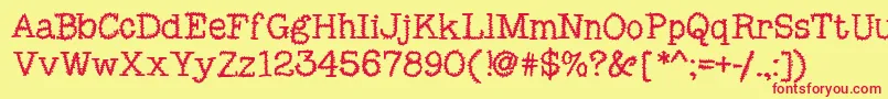MixSquiggle Font – Red Fonts on Yellow Background