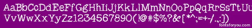 MixSquiggle Font – White Fonts on Purple Background