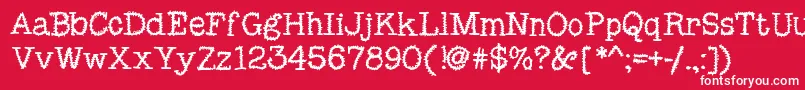 MixSquiggle Font – White Fonts on Red Background