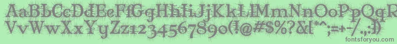 MJDEG    Font – Gray Fonts on Green Background