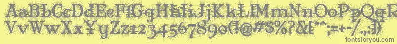 MJDEG    Font – Gray Fonts on Yellow Background