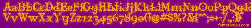 MJDEG    Font – Orange Fonts on Purple Background