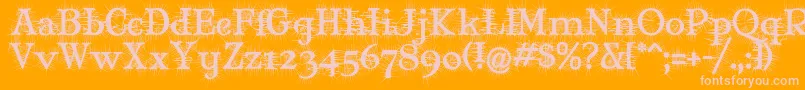 MJDEG    Font – Pink Fonts on Orange Background