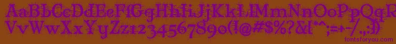 MJDEG    Font – Purple Fonts on Brown Background