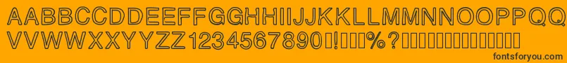 MJletter Font – Black Fonts on Orange Background