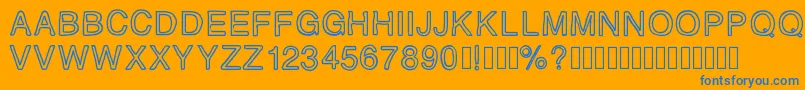 MJletter Font – Blue Fonts on Orange Background