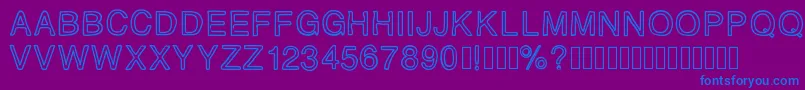 フォントMJletter – 紫色の背景に青い文字