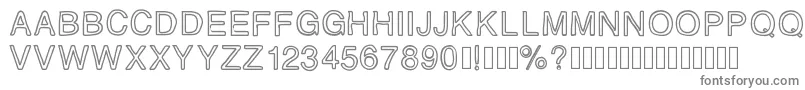 フォントMJletter – 白い背景に灰色の文字