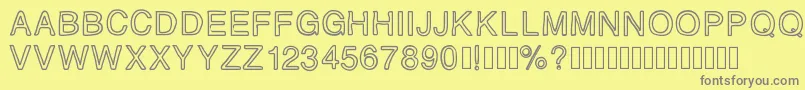 MJletter Font – Gray Fonts on Yellow Background