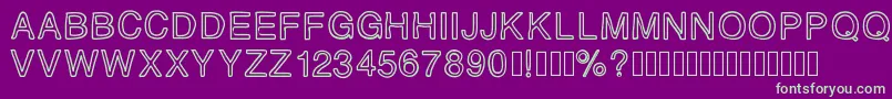 MJletter Font – Green Fonts on Purple Background
