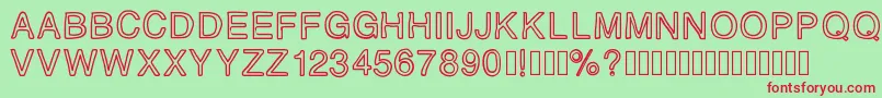 MJletter Font – Red Fonts on Green Background