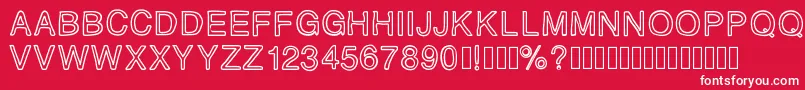 MJletter Font – White Fonts on Red Background