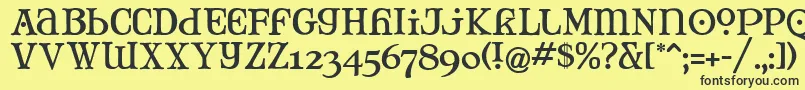 MJTANK   Font – Black Fonts on Yellow Background