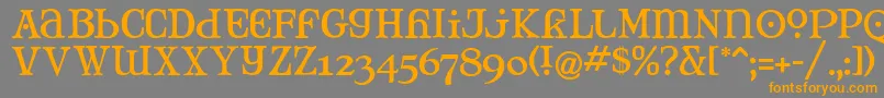 MJTANK   Font – Orange Fonts on Gray Background