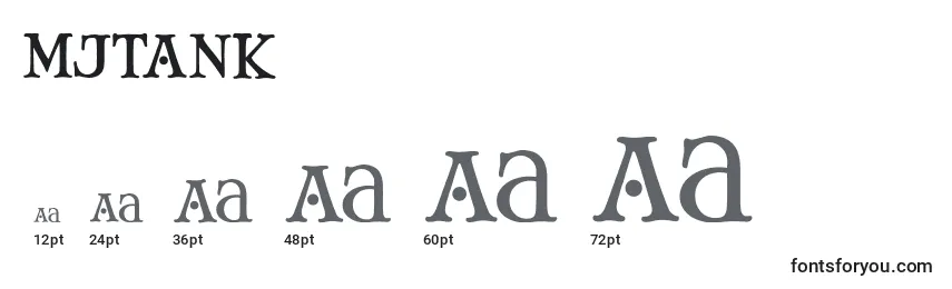 Размеры шрифта MJTANK   (134544)