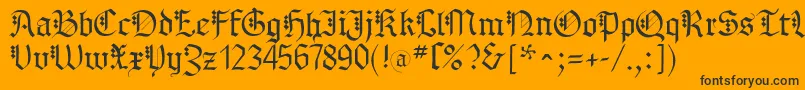 MKBrokenTypes Font – Black Fonts on Orange Background