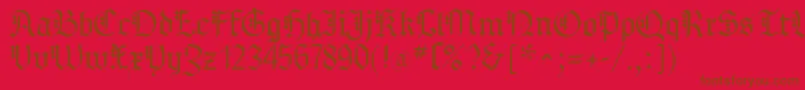 Police MKBrokenTypes – polices brunes sur fond rouge