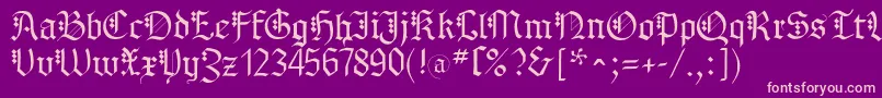 MKBrokenTypes Font – Pink Fonts on Purple Background