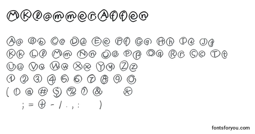 Czcionka MKlammerAffen (134546) – alfabet, cyfry, specjalne znaki