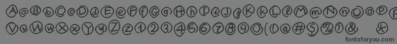 MKlammerAffen Font – Black Fonts on Gray Background