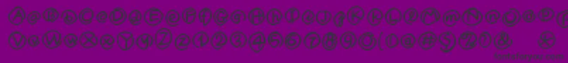 フォントMKlammerAffen – 紫の背景に黒い文字