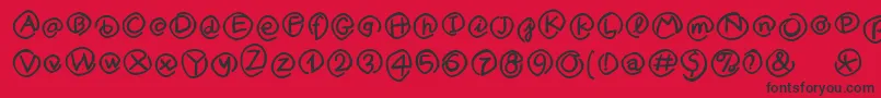 MKlammerAffen Font – Black Fonts on Red Background