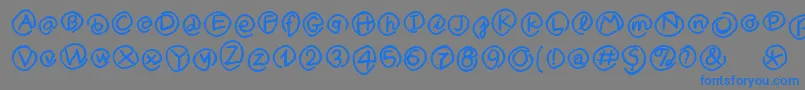 MKlammerAffen-fontti – siniset fontit harmaalla taustalla