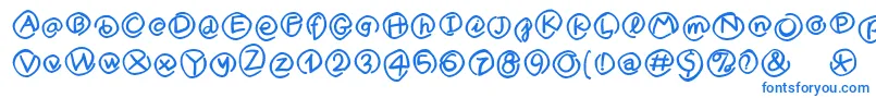 Шрифт MKlammerAffen – синие шрифты на белом фоне