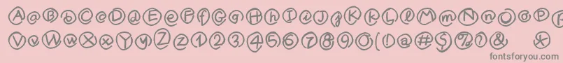 フォントMKlammerAffen – ピンクの背景に灰色の文字