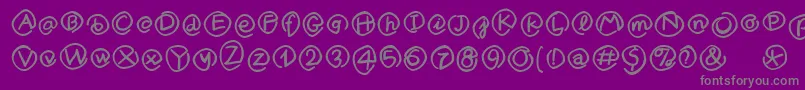MKlammerAffen Font – Gray Fonts on Purple Background