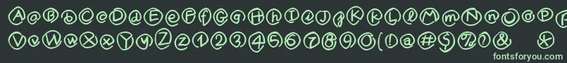 MKlammerAffen Font – Green Fonts on Black Background
