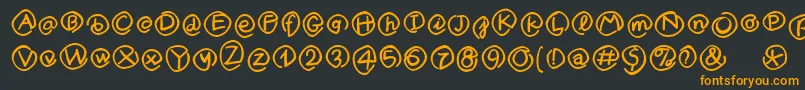 フォントMKlammerAffen – 黒い背景にオレンジの文字
