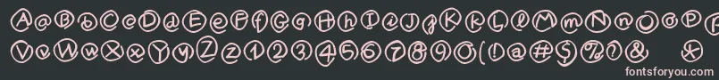 MKlammerAffen Font – Pink Fonts on Black Background