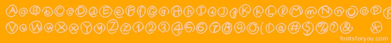 MKlammerAffen Font – Pink Fonts on Orange Background