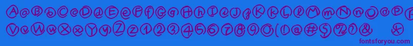 Шрифт MKlammerAffen – фиолетовые шрифты на синем фоне
