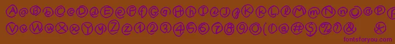 MKlammerAffen Font – Purple Fonts on Brown Background