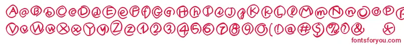 Шрифт MKlammerAffen – красные шрифты на белом фоне