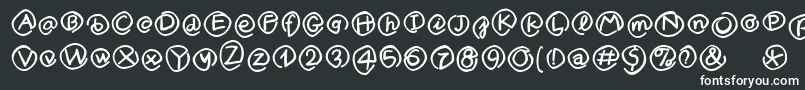 MKlammerAffen Font – White Fonts on Black Background
