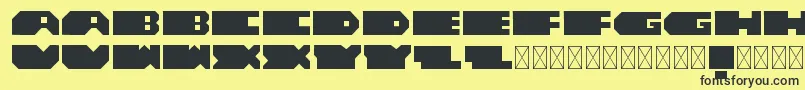 MKULTRA Font – Black Fonts on Yellow Background