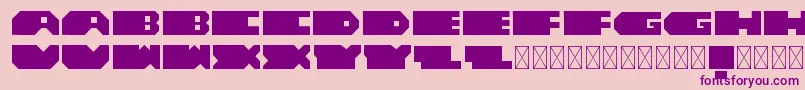 MKULTRA-fontti – violetit fontit vaaleanpunaisella taustalla