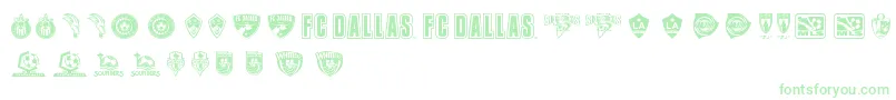 フォントMLS WEST – 白い背景に緑のフォント