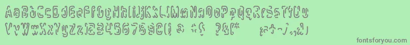 mlurmlry Font – Gray Fonts on Green Background