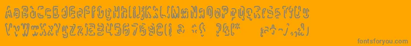 mlurmlry Font – Gray Fonts on Orange Background