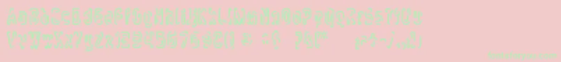 mlurmlry Font – Green Fonts on Pink Background