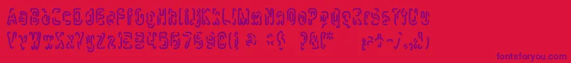 mlurmlry Font – Purple Fonts on Red Background