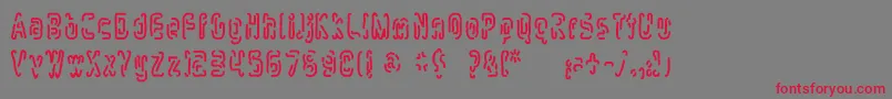 mlurmlry Font – Red Fonts on Gray Background