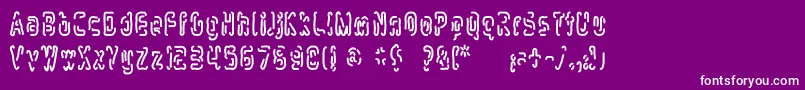 mlurmlry Font – White Fonts on Purple Background