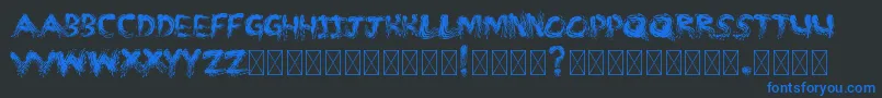 MMSTROKES Font – Blue Fonts on Black Background