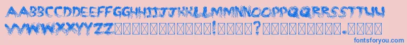 MMSTROKES Font – Blue Fonts on Pink Background